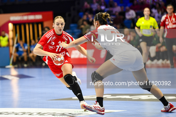 Petra Anna Simon participates in the Women's EHF EURO 2024 match between Hungary and Turkey in Fonix Arena, Debrecen, on November 28, 2024. 