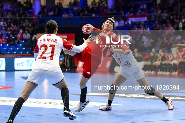 KACSOR Greta is in action during the Women's EHF EURO 2024, Hungary vs. Turkey, in Fonix Arena, Debrecen, on November 28, 2024 