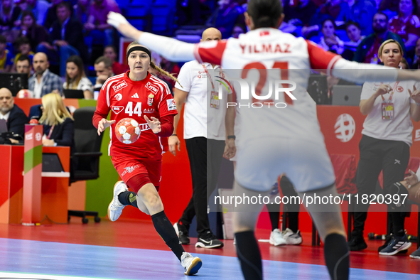 KACSOR Greta is in action during the Women's EHF EURO 2024, Hungary vs. Turkey, in Fonix Arena, Debrecen, on November 28, 2024 