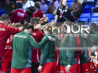 Team Hungary competes during the Women's EHF EURO 2024 match between Hungary and Turkey in Fonix Arena, Debrecen, on November 28, 2024. (