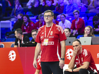 Vlagyimir Golovin participates in the Women's EHF EURO 2024 match between Hungary and Turkey at Fonix Arena in Debrecen, Hungary, on Novembe...