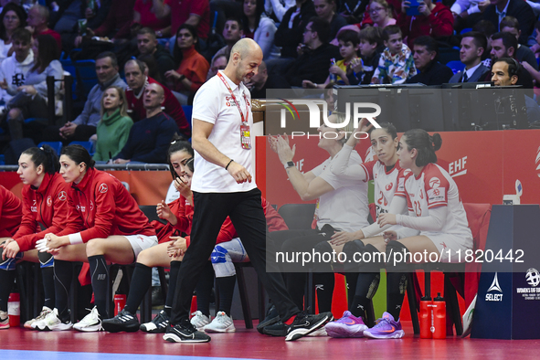 BUCESCHI Costica participates in the Women's EHF EURO 2024, Hungary vs. Turkey, at Fonix Arena in Debrecen, Hungary, on November 28, 2024. 