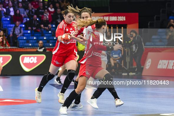 The Women's EHF EURO 2024 match between Hungary and Turkey takes place in Fonix Arena, Debrecen, on November 28, 2024. 