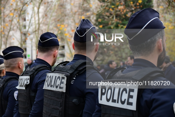 The Minister of Daily Security Nicolas Daragon installs an anti-narcotics police brigade to eradicate drug trafficking in Villeurbanne, Fran...