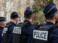 The Minister of Daily Security Nicolas Daragon installs an anti-narcotics police brigade to eradicate drug trafficking in Villeurbanne, Fran...