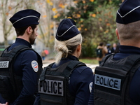 The Minister of Daily Security Nicolas Daragon installs an anti-narcotics police brigade to eradicate drug trafficking in Villeurbanne, Fran...