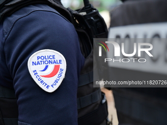 The Minister of Daily Security Nicolas Daragon installs an anti-narcotics police brigade to eradicate drug trafficking in Villeurbanne, Fran...