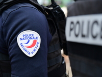 The Minister of Daily Security Nicolas Daragon installs an anti-narcotics police brigade to eradicate drug trafficking in Villeurbanne, Fran...