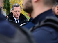 The Minister of Daily Security Nicolas Daragon installs an anti-narcotics police brigade to eradicate drug trafficking in Villeurbanne, Fran...