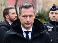 The Minister of Daily Security Nicolas Daragon installs an anti-narcotics police brigade to eradicate drug trafficking in Villeurbanne, Fran...