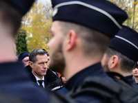 The Minister of Daily Security Nicolas Daragon installs an anti-narcotics police brigade to eradicate drug trafficking in Villeurbanne, Fran...