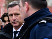 The Minister of Daily Security Nicolas Daragon installs an anti-narcotics police brigade to eradicate drug trafficking in Villeurbanne, Fran...