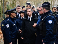 The Minister of Daily Security Nicolas Daragon installs an anti-narcotics police brigade to eradicate drug trafficking in Villeurbanne, Fran...