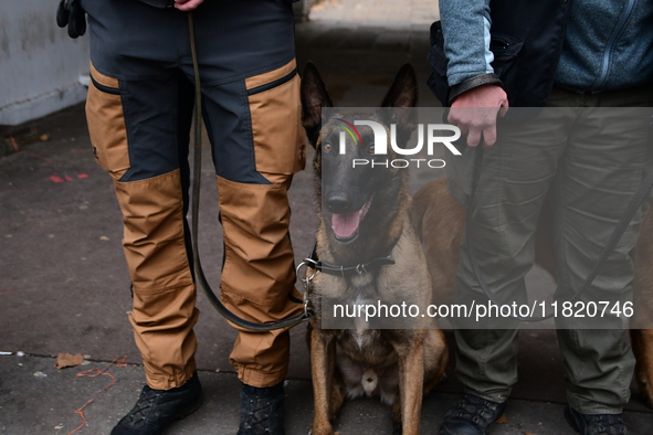 The Minister of Daily Security Nicolas Daragon installs an anti-narcotics police brigade to eradicate drug trafficking in Villeurbanne, Fran...