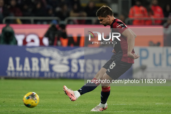 Razvan Marin (#18 Cagliari Calcio) participates in the Serie A TIM match between Cagliari Calcio and Hellas Verona FC in Italy on November 2...