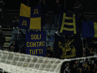 A Hellas Verona supporter attends the Serie A TIM match between Cagliari Calcio and Hellas Verona FC in Italy on November 29, 2024. (