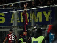 Roberto Piccoli (#91 Cagliari Calcio) celebrates a goal during the Serie A TIM match between Cagliari Calcio and Hellas Verona FC in Italy o...