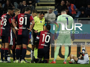 Nicolas Viola (#10 Cagliari Calcio) participates in the Serie A TIM match between Cagliari Calcio and Hellas Verona FC in Italy on November...