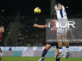 Diego Coppola of Hellas Verona FC participates in the Serie A TIM match between Cagliari Calcio and Hellas Verona FC in Italy on November 29...