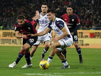 Leonardo Pavoletti (#29 Cagliari Calcio) participates in the Serie A TIM match between Cagliari Calcio and Hellas Verona FC in Italy on Nove...