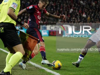 Mattia Felici (#97 Cagliari Calcio) participates in the Serie A TIM match between Cagliari Calcio and Hellas Verona FC in Italy on November...