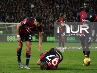 Mattia Felici (#97 Cagliari Calcio) participates in the Serie A TIM match between Cagliari Calcio and Hellas Verona FC in Italy on November...