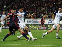 Gabriele Zappa (#28 Cagliari Calcio) participates in the Serie A TIM match between Cagliari Calcio and Hellas Verona FC in Italy on November...