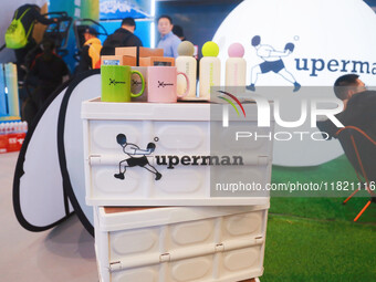 Xuperman, a sports brand founded by Chinese table tennis player and Olympic champion Xu Xin, debuts at the Shanghai Sports Expo in Shanghai,...