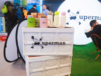 Xuperman, a sports brand founded by Chinese table tennis player and Olympic champion Xu Xin, debuts at the Shanghai Sports Expo in Shanghai,...