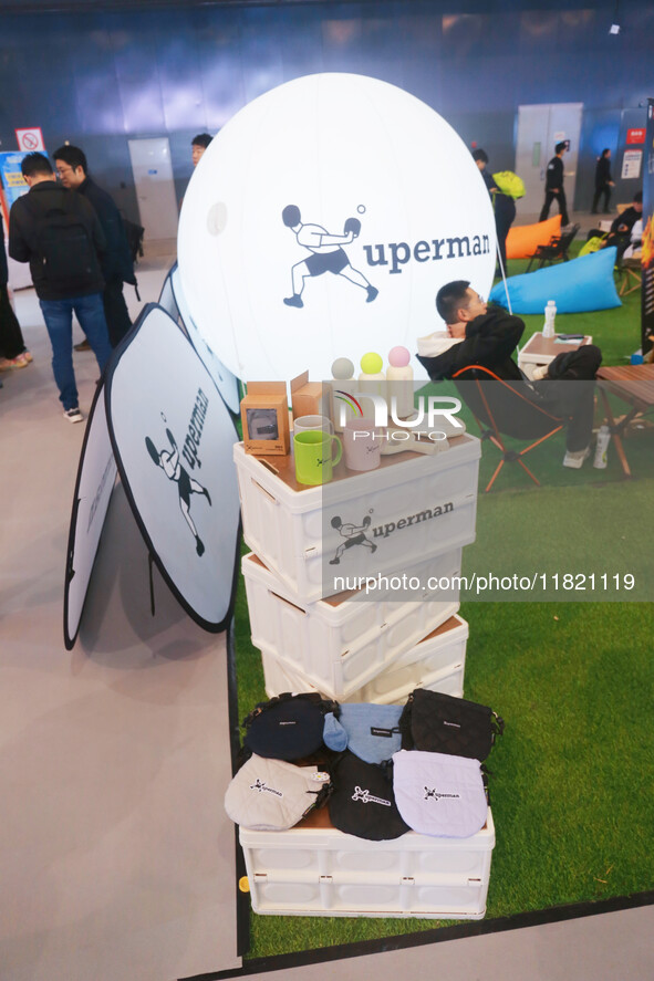 Xuperman, a sports brand founded by Chinese table tennis player and Olympic champion Xu Xin, debuts at the Shanghai Sports Expo in Shanghai,...