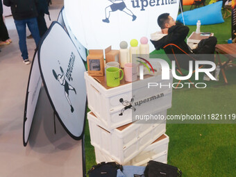 Xuperman, a sports brand founded by Chinese table tennis player and Olympic champion Xu Xin, debuts at the Shanghai Sports Expo in Shanghai,...