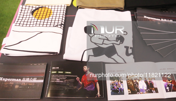 Xuperman, a sports brand founded by Chinese table tennis player and Olympic champion Xu Xin, debuts at the Shanghai Sports Expo in Shanghai,...