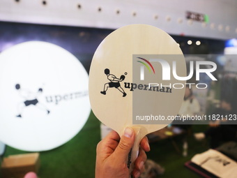 Xuperman, a sports brand founded by Chinese table tennis player and Olympic champion Xu Xin, debuts at the Shanghai Sports Expo in Shanghai,...