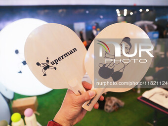 Xuperman, a sports brand founded by Chinese table tennis player and Olympic champion Xu Xin, debuts at the Shanghai Sports Expo in Shanghai,...