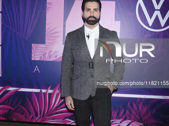 Alan Slim attends the pink carpet for the 14th anniversary of Estilo DF at General Prim 30 in Mexico City, Mexico, on November 28, 2024. (