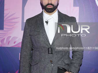 Alan Slim attends the pink carpet for the 14th anniversary of Estilo DF at General Prim 30 in Mexico City, Mexico, on November 28, 2024. (