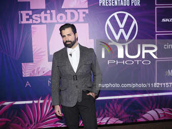 Alan Slim attends the pink carpet for the 14th anniversary of Estilo DF at General Prim 30 in Mexico City, Mexico, on November 28, 2024. (