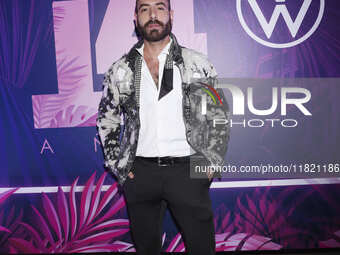 Ra Colmenero attends the pink carpet for the 14th anniversary of Estilo DF at General Prim 30 in Mexico City, Mexico, on November 28, 2024....