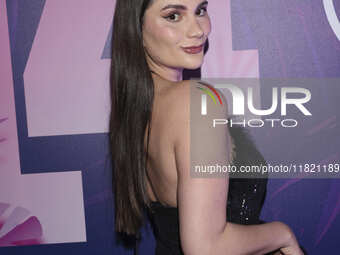 Fatima Carpio attends the pink carpet for the 14th anniversary of Estilo DF at General Prim 30 in Mexico City, Mexico, on November 28, 2024....