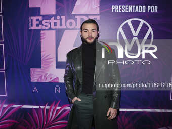 Rafael Oropeza attends the pink carpet for the 14th anniversary of Estilo DF at General Prim 30 in Mexico City, Mexico, on November 28, 2024...