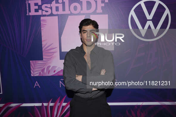 Alain Said attends the pink carpet for the 14th anniversary of Estilo DF at General Prim 30 in Mexico City, Mexico, on November 28, 2024. 