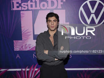 Alain Said attends the pink carpet for the 14th anniversary of Estilo DF at General Prim 30 in Mexico City, Mexico, on November 28, 2024. (