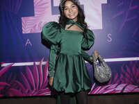 Lisa Rivas attends the pink carpet for the 14th anniversary of Estilo DF at General Prim 30 in Mexico City, Mexico, on November 28, 2024. (