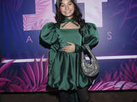 Lisa Rivas attends the pink carpet for the 14th anniversary of Estilo DF at General Prim 30 in Mexico City, Mexico, on November 28, 2024. (