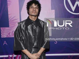 Luis David attends the pink carpet for the 14th anniversary of Estilo DF at General Prim 30 in Mexico City, Mexico, on November 28, 2024. (