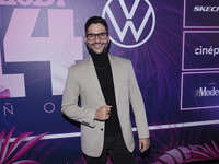 Roberto Coronel attends the pink carpet for the 14th anniversary of Estilo DF at General Prim 30 in Mexico City, Mexico, on November 28, 202...