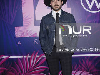 Gustavo Lugo attends the pink carpet for the 14th anniversary of Estilo DF at General Prim 30 in Mexico City, Mexico, on November 28, 2024....