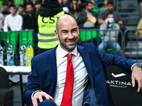 Head Coach Vassilis Spanoulis of AS Monaco is present during the Euroleague, Round 12 match between Panathinaikos AKTOR Athens and AS Monaco...