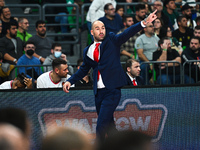 Head Coach Vassilis Spanoulis of AS Monaco is present during the Euroleague, Round 12 match between Panathinaikos AKTOR Athens and AS Monaco...