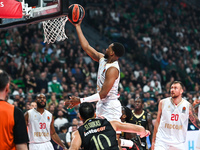 Jordan Loyd of AS Monaco plays during the Euroleague, Round 12 match between Panathinaikos AKTOR Athens and AS Monaco at OAKA Altion Arena i...